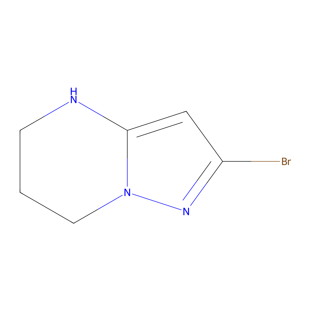 2-Bromo-4,5,6,7-tetrahydropyrazolo[1,5-a]pyrimidine molecular structure, CAS 1785583-94-9