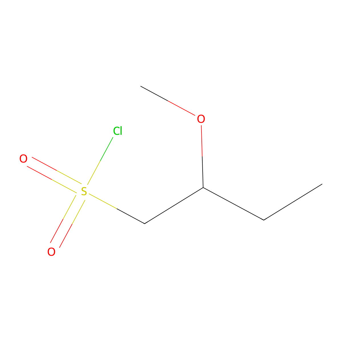 2-Methoxybutane-1-sulfonyl chloride molecular structure, CAS 1785589-49-2