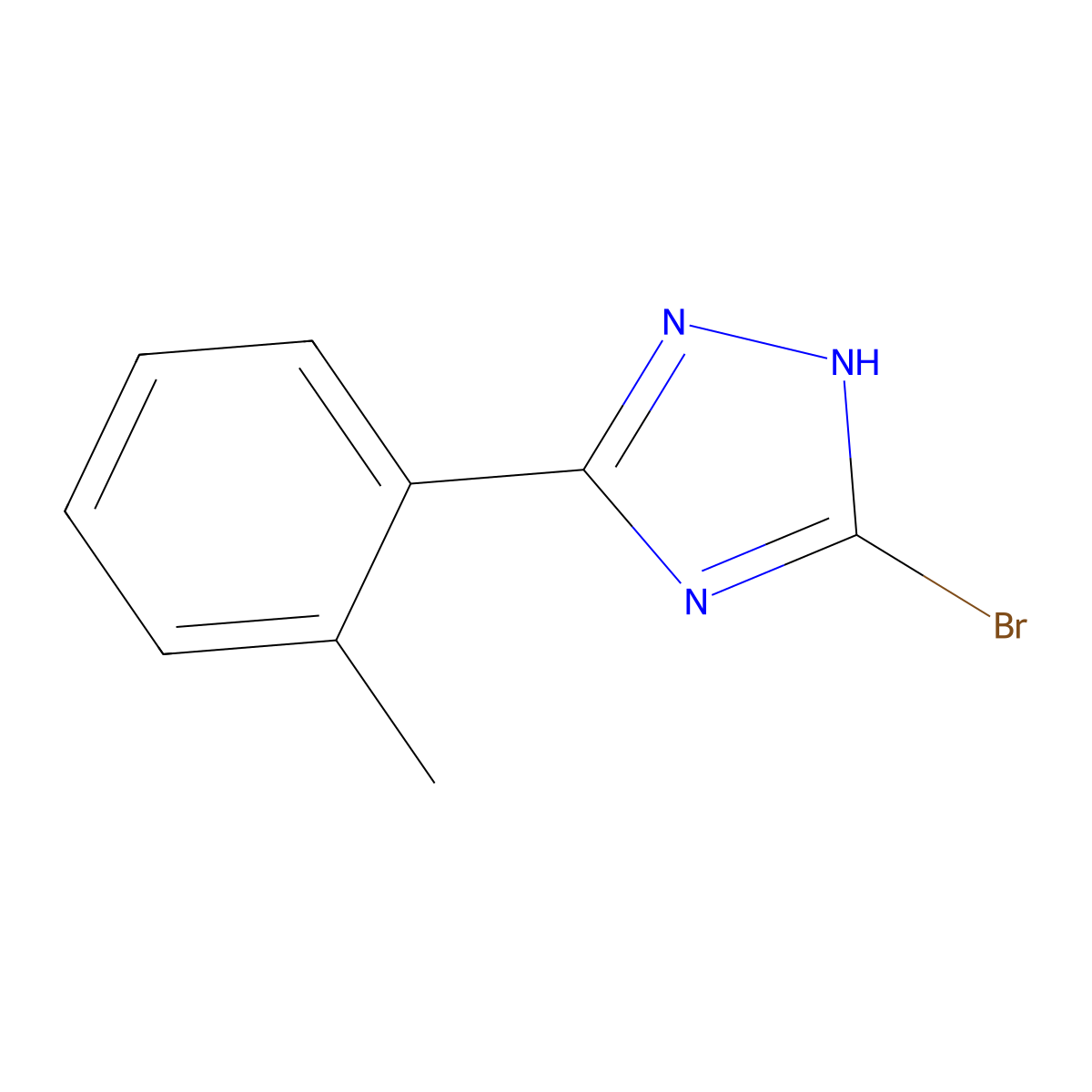 3-bromo-5-(o-tolyl)-4H-1,2,4-triazole molecular structure, CAS 1785591-77-6