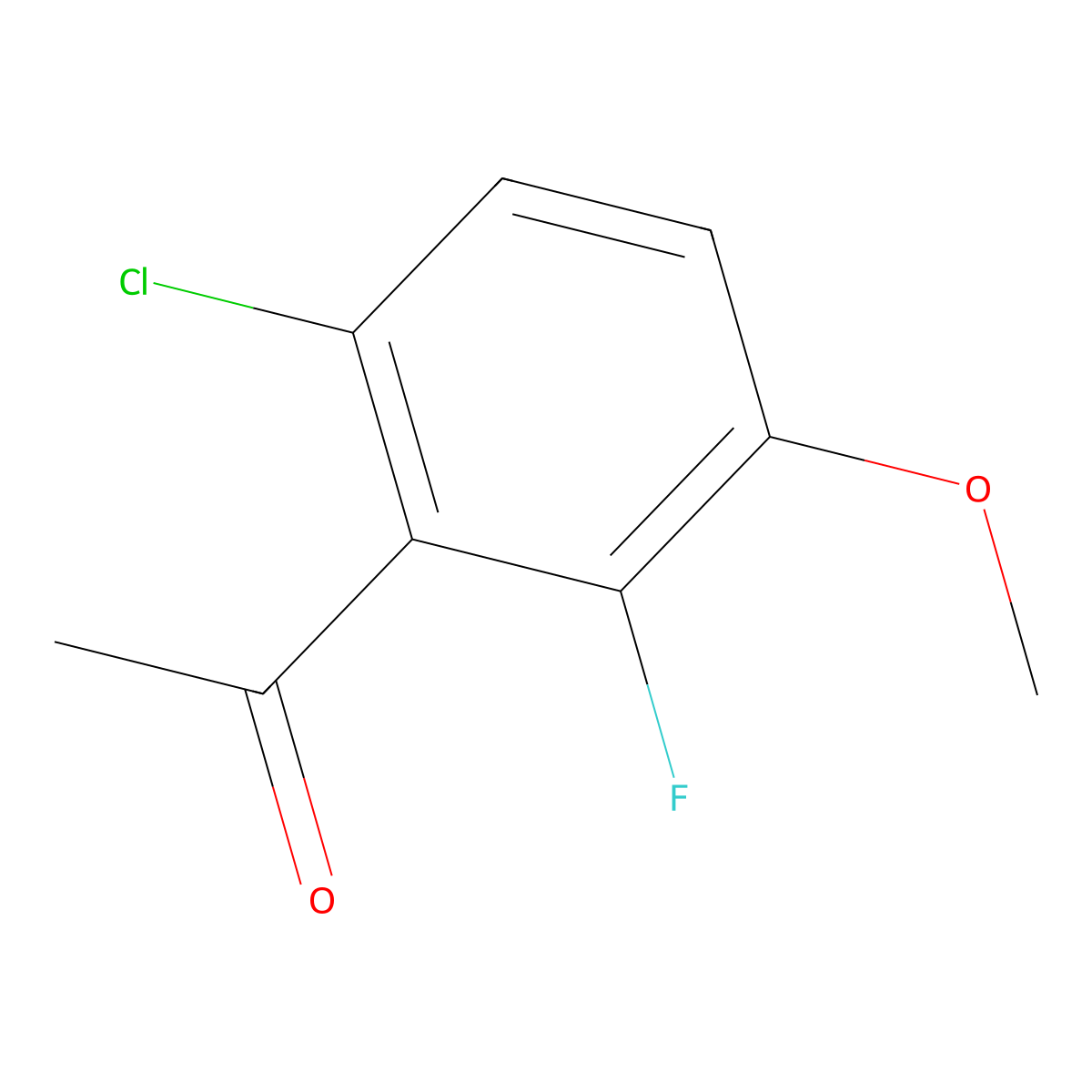 1-(6-Chloro-2-fluoro-3-methoxyphenyl)ethanone molecular structure, CAS 1785596-93-1