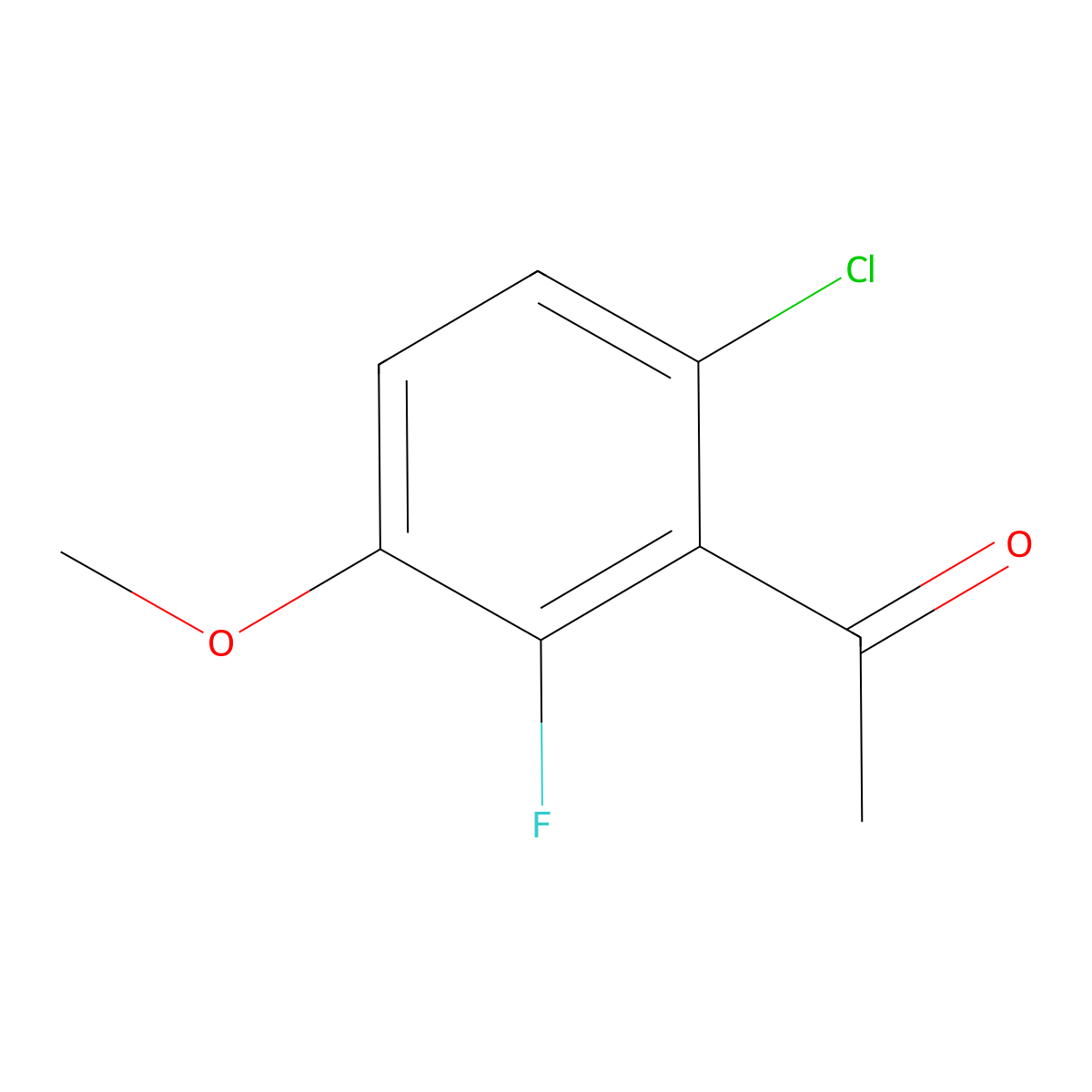 1-(6-Chloro-2-fluoro-3-methoxyphenyl)ethanone molecular structure, CAS 1785596-93-1