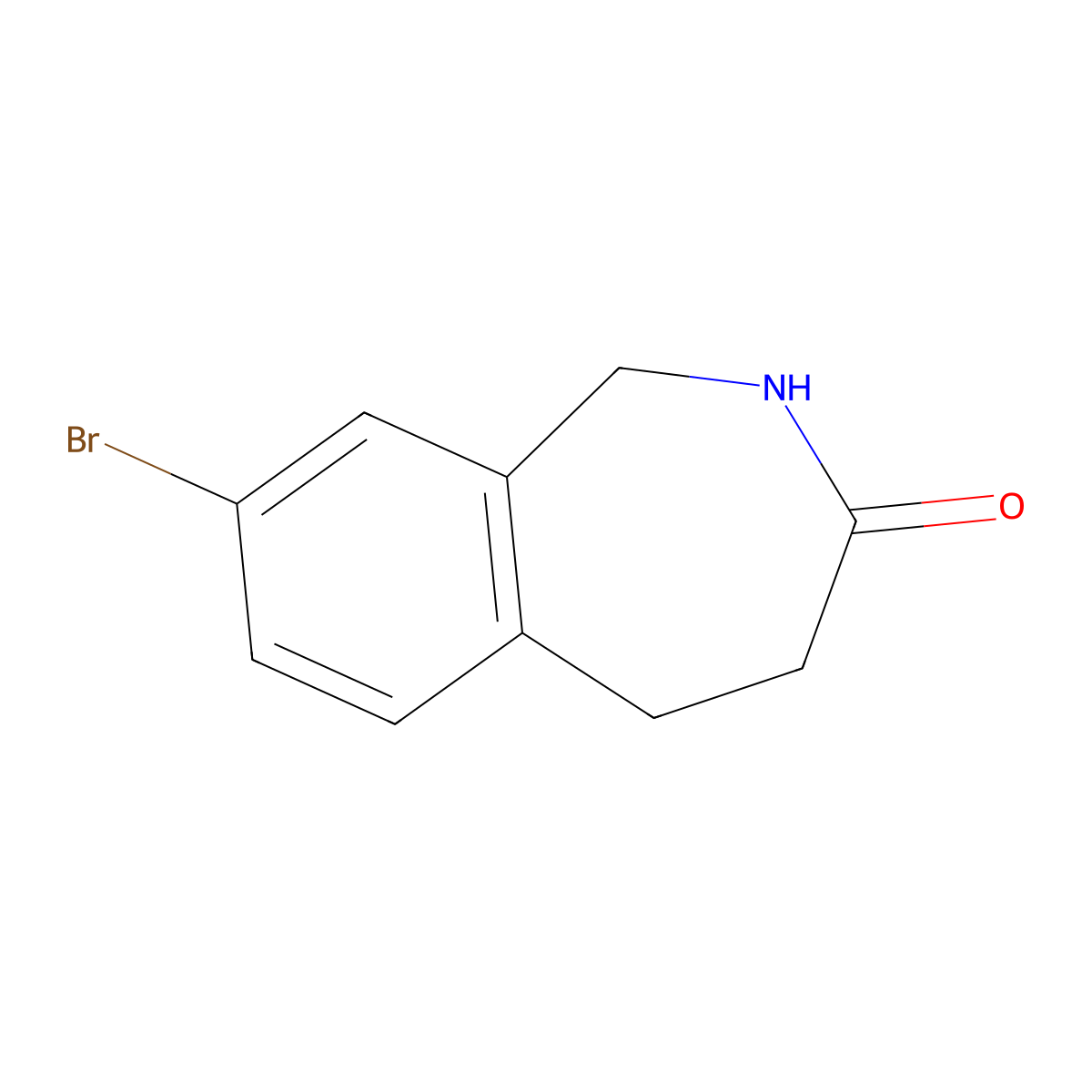 8-Bromo-2,3,4,5-tetrahydro-1h-2-benzazepin-3-one molecular structure, CAS 1785597-03-6