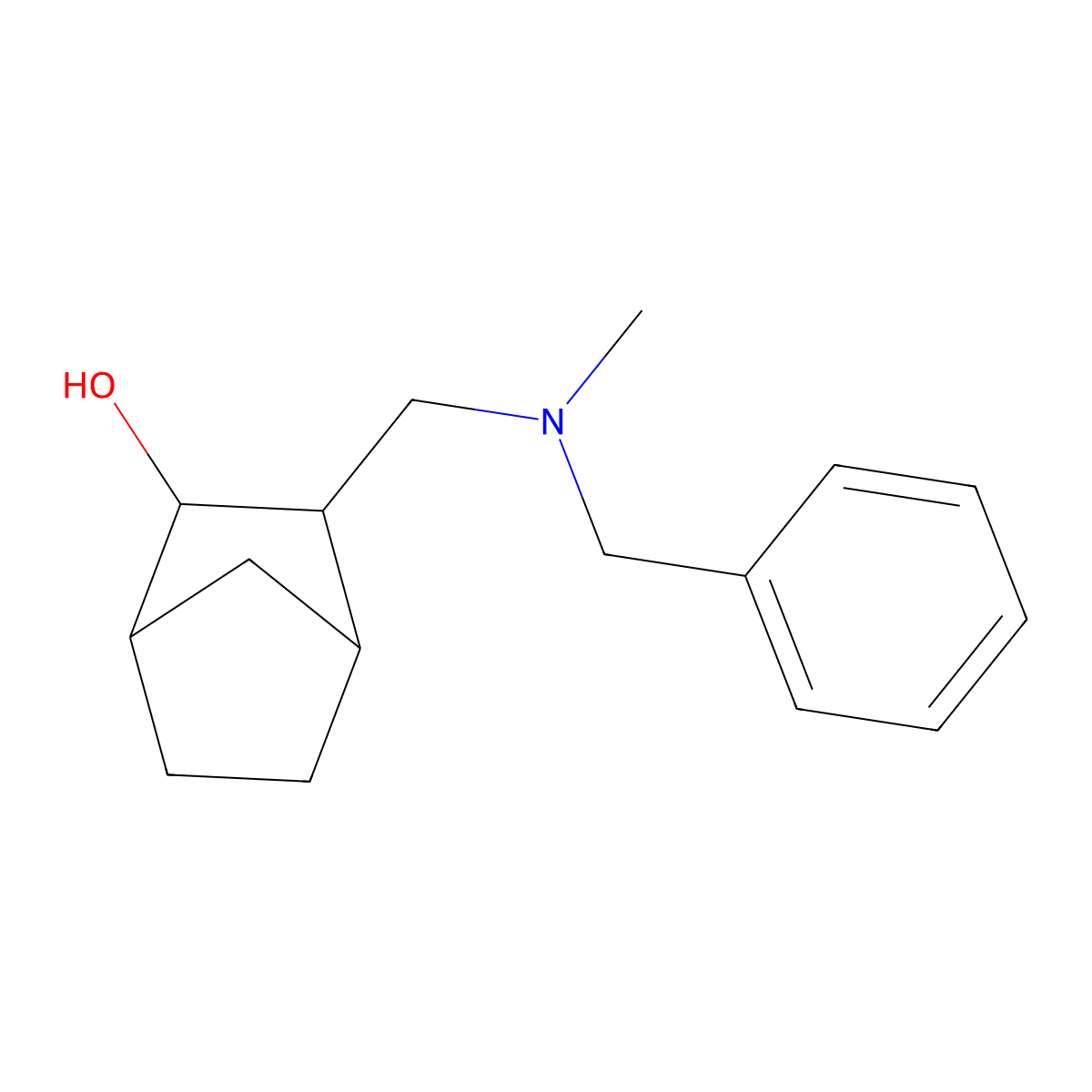 2-Norbornanol, 3-(benzylmethylaminomethyl)- molecular structure, CAS 17856-61-0