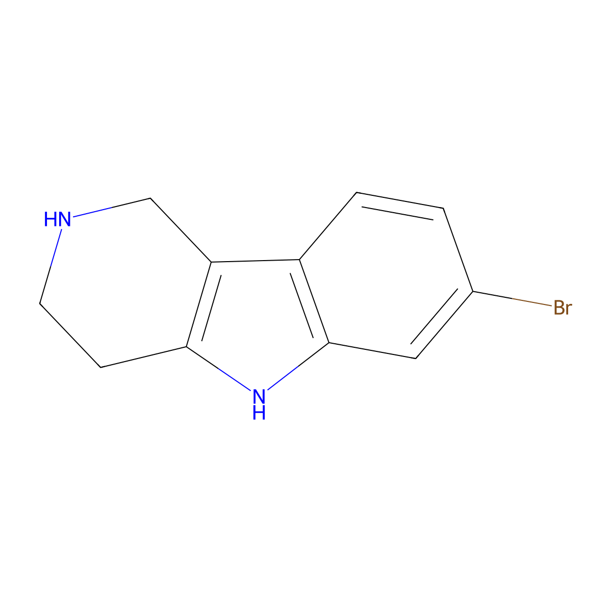 7-Bromo-2,3,4,5-tetrahydro-1H-pyrido[4,3-b]indole molecular structure, CAS 1785601-96-8