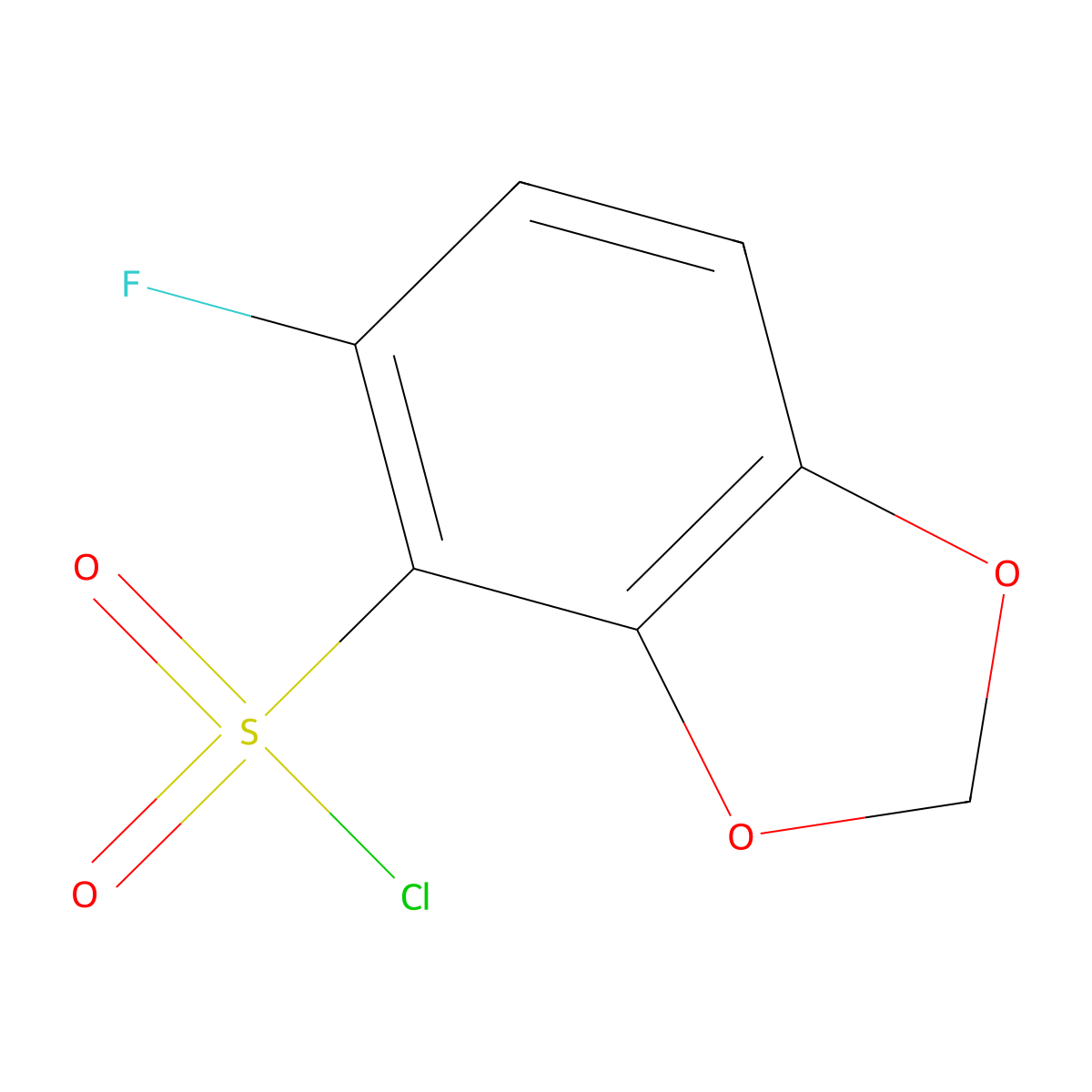 5-Fluoro-1,3-dioxaindane-4-sulfonyl chloride molecular structure, CAS 1785602-70-1