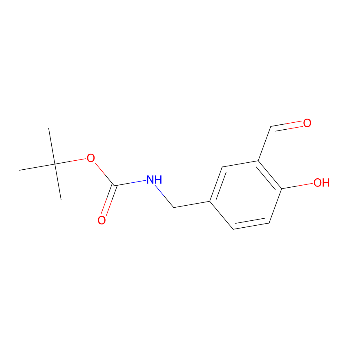 tert-butyl N-[(3-formyl-4-hydroxyphenyl)methyl]carbamate molecular structure, CAS 1785603-04-4