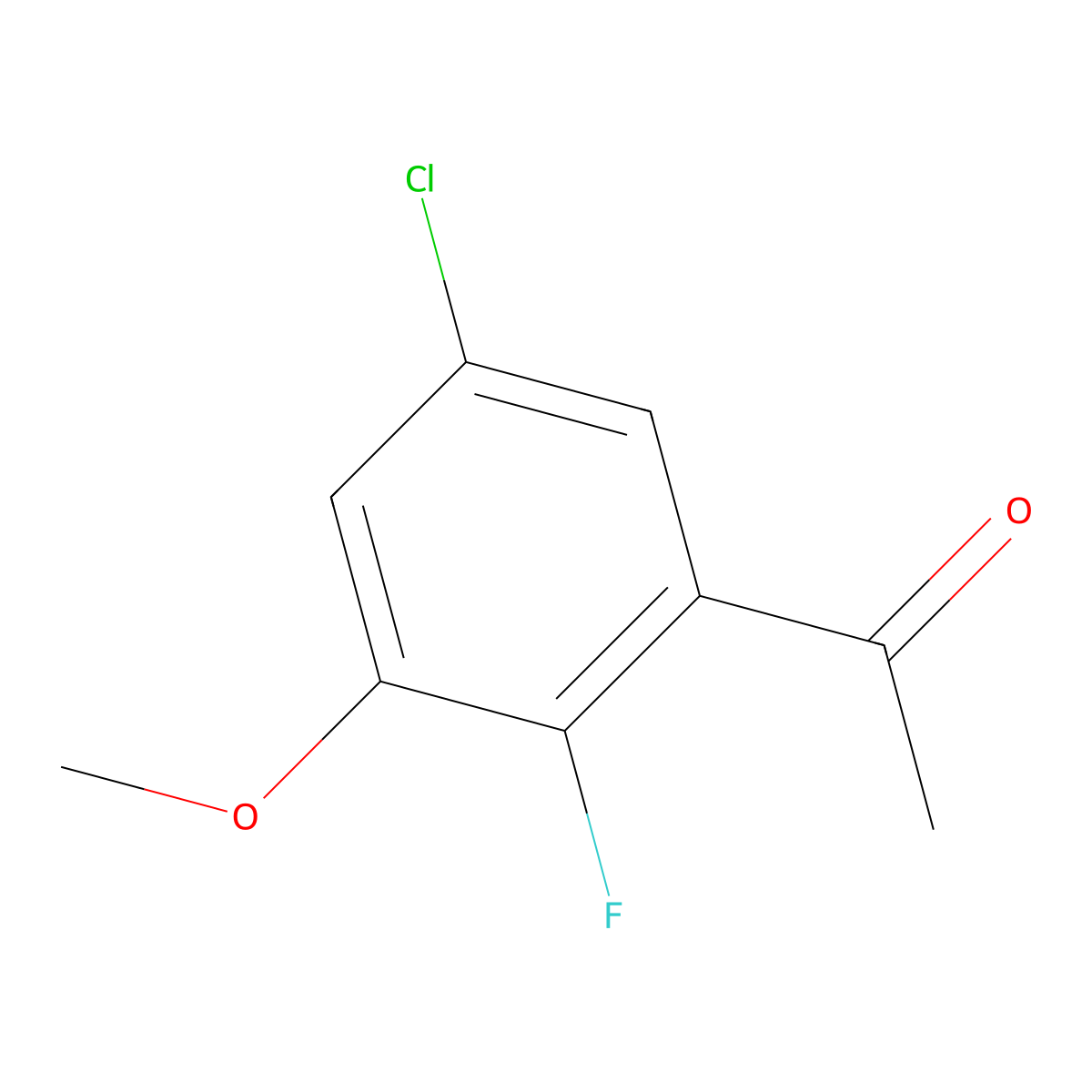 1-(5-Chloro-2-fluoro-3-methoxyphenyl)ethanone molecular structure, CAS 1785603-64-6