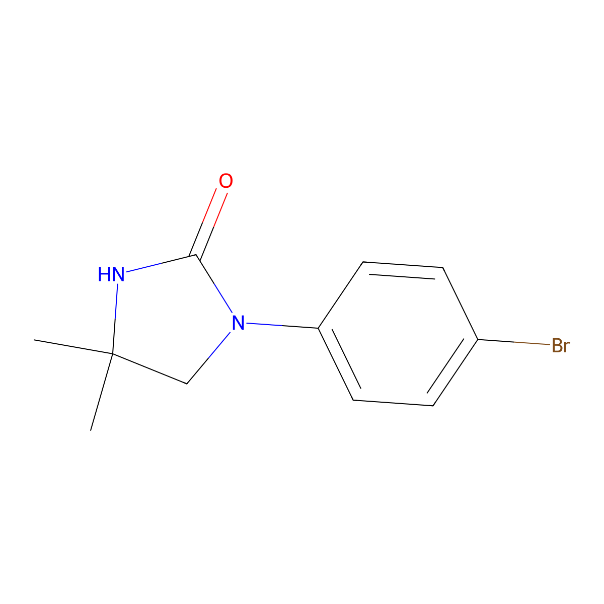 1-(4-Bromophenyl)-4,4-dimethylimidazolidin-2-one molecular structure, CAS 1785605-34-6