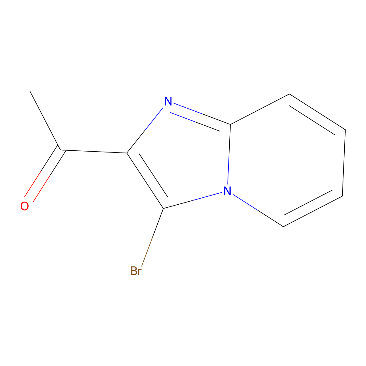 1-{3-Bromoimidazo[1,2-a]pyridin-2-yl}ethan-1-one molecular structure, CAS 1785605-99-3