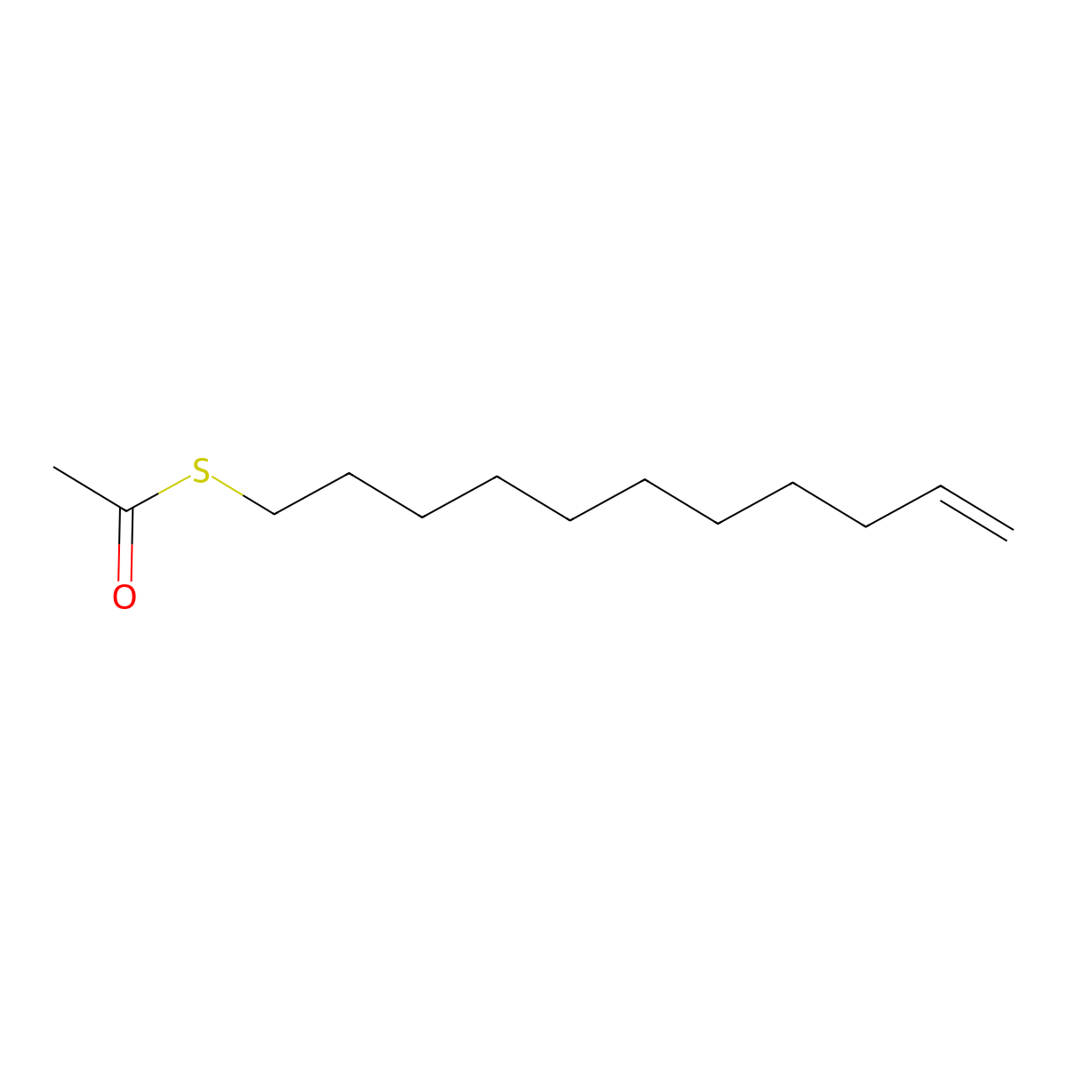 S-Undec-10-en-1-yl ethanethioate molecular structure, CAS 178561-27-8