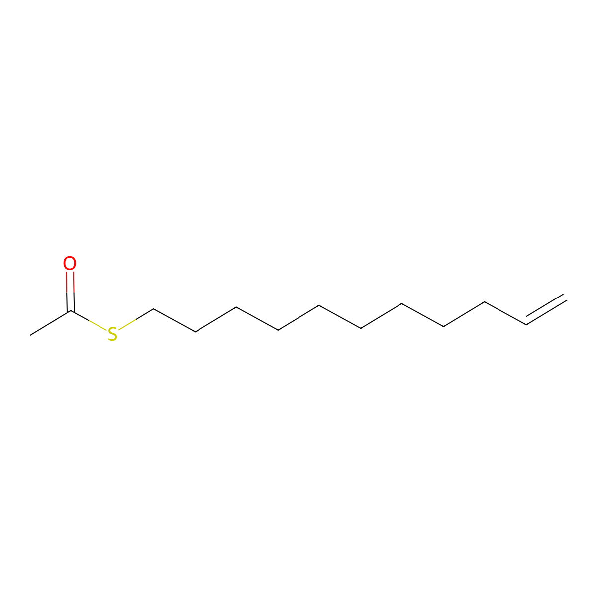 S-Undec-10-en-1-yl ethanethioate molecular structure, CAS 178561-27-8