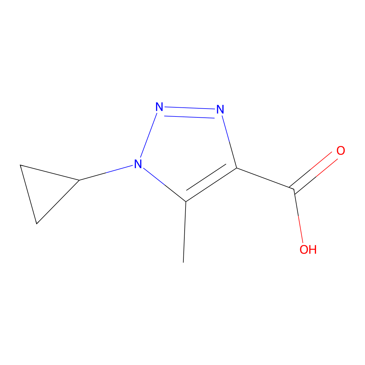 1-Cyclopropyl-5-methyl-1H-1,2,3-triazole-4-carboxylic acid molecular structure, CAS 1785611-15-5