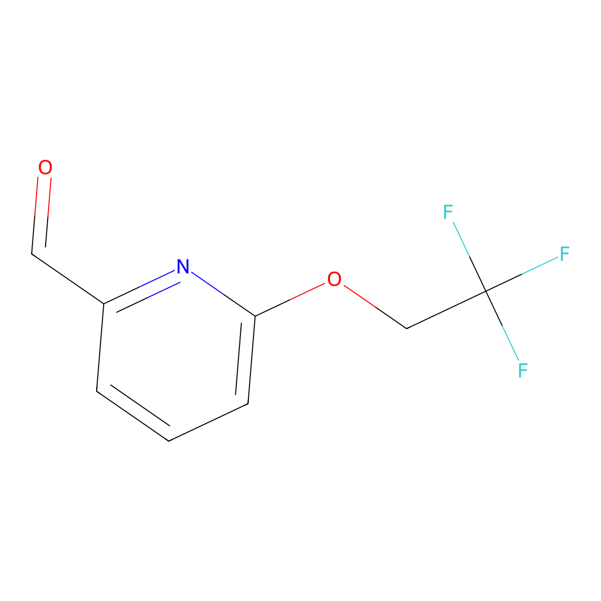 6-(2,2,2-Trifluoroethoxy)-2-pyridinecarboxaldehyde molecular structure, CAS 1785612-51-2