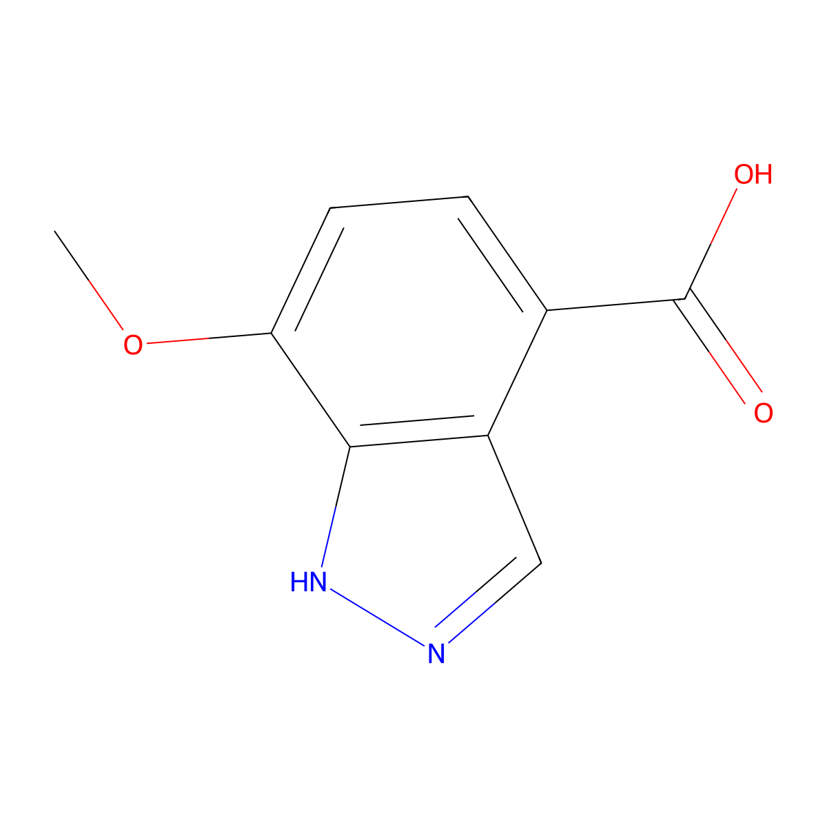 7-methoxy-1H-indazole-4-carboxylic acid molecular structure, CAS 1785616-32-1