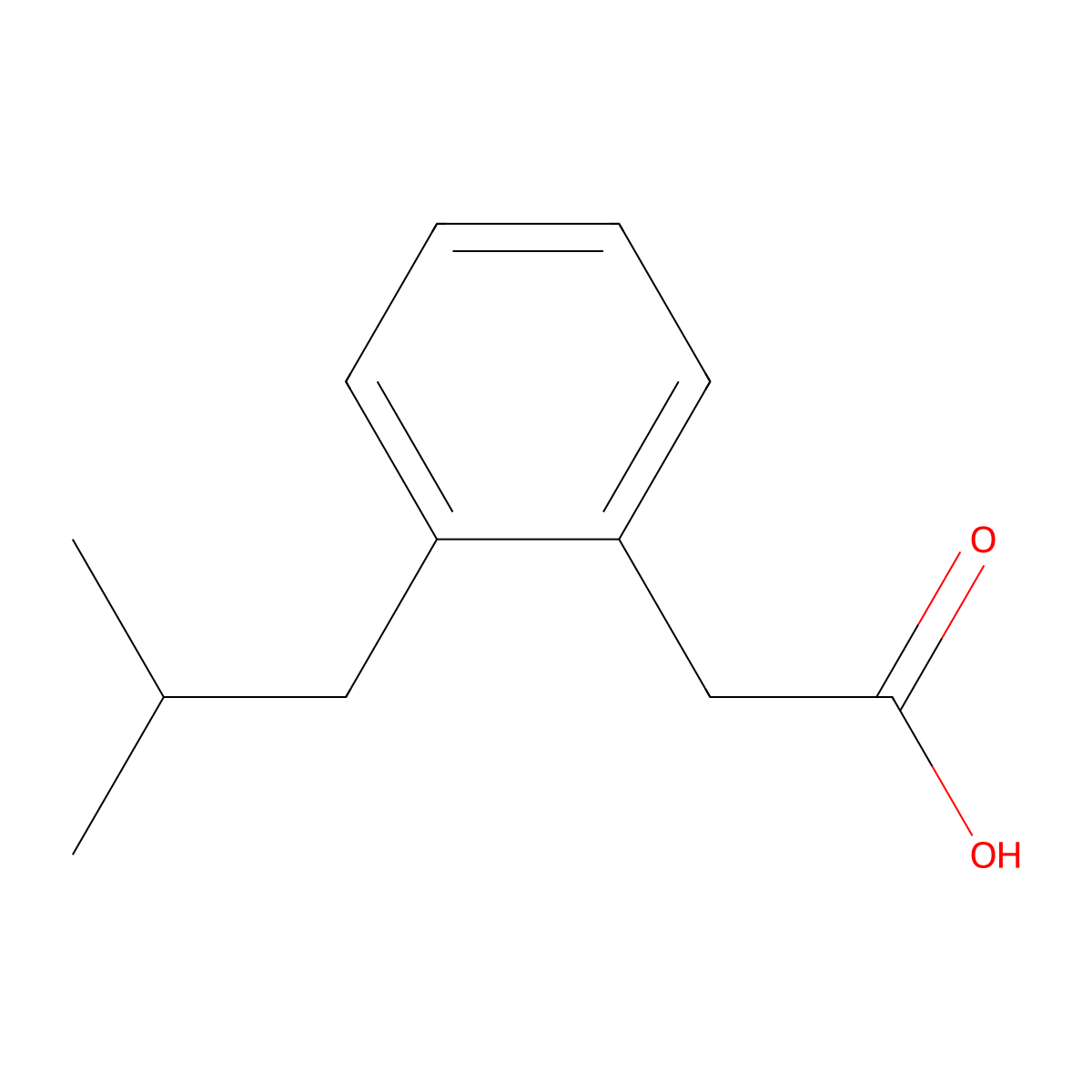 2-[2-(2-Methylpropyl)phenyl]acetic acid molecular structure, CAS 1785618-56-5