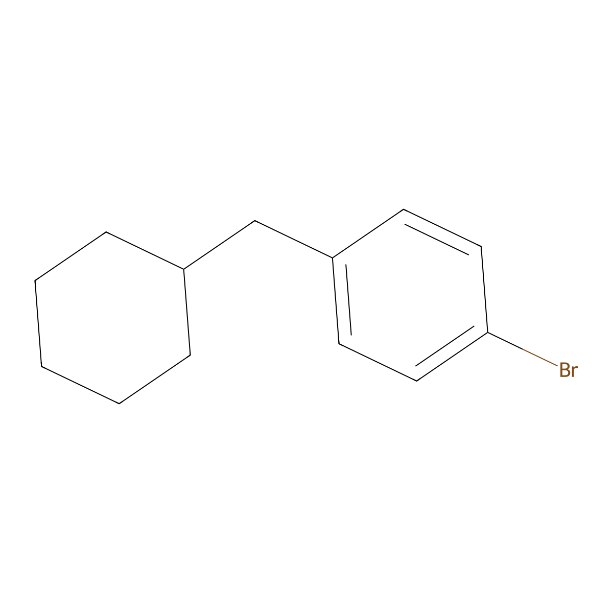 1-Bromo-4-(cyclohexylmethyl)benzene molecular structure, CAS 1785619-14-8