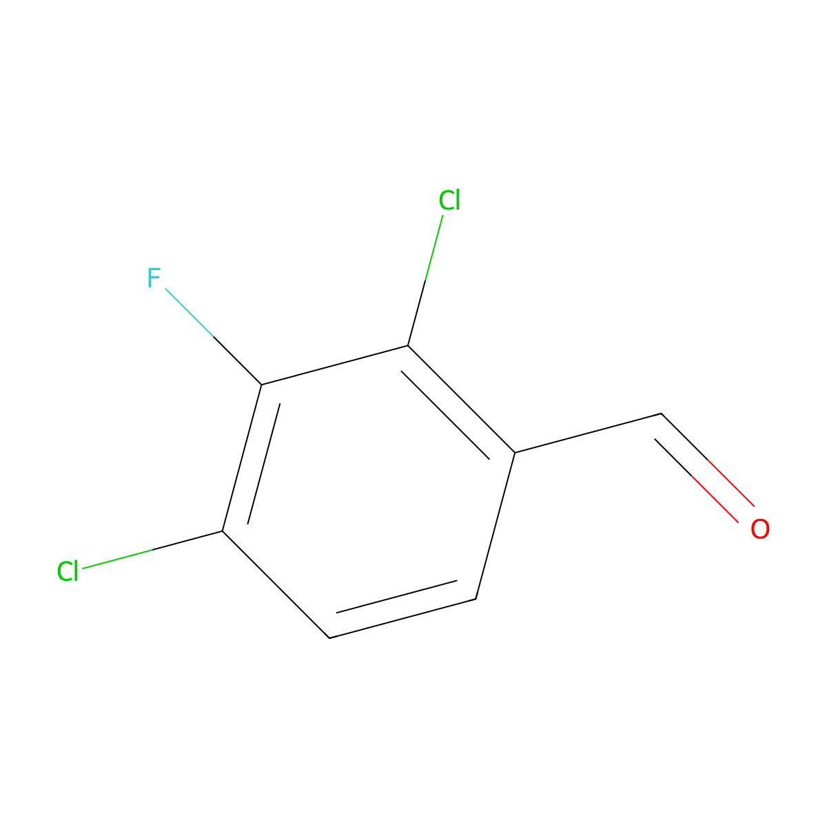 2,4-Dichloro-3-fluorobenzaldehyde molecular structure, CAS 1785621-05-7