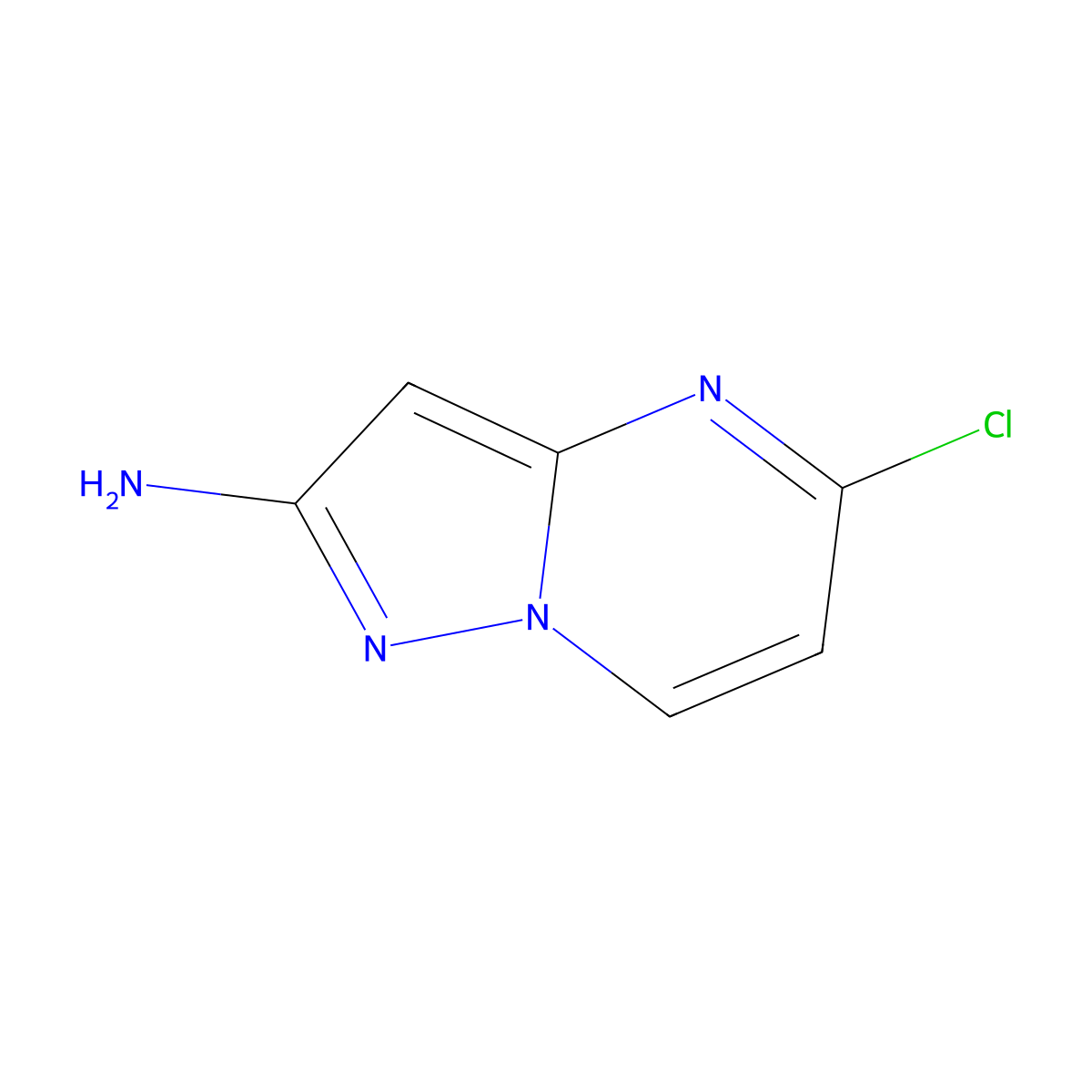 5-Chloropyrazolo(1,5-a)pyrimidin-2-amine molecular structure, CAS 1785622-20-9