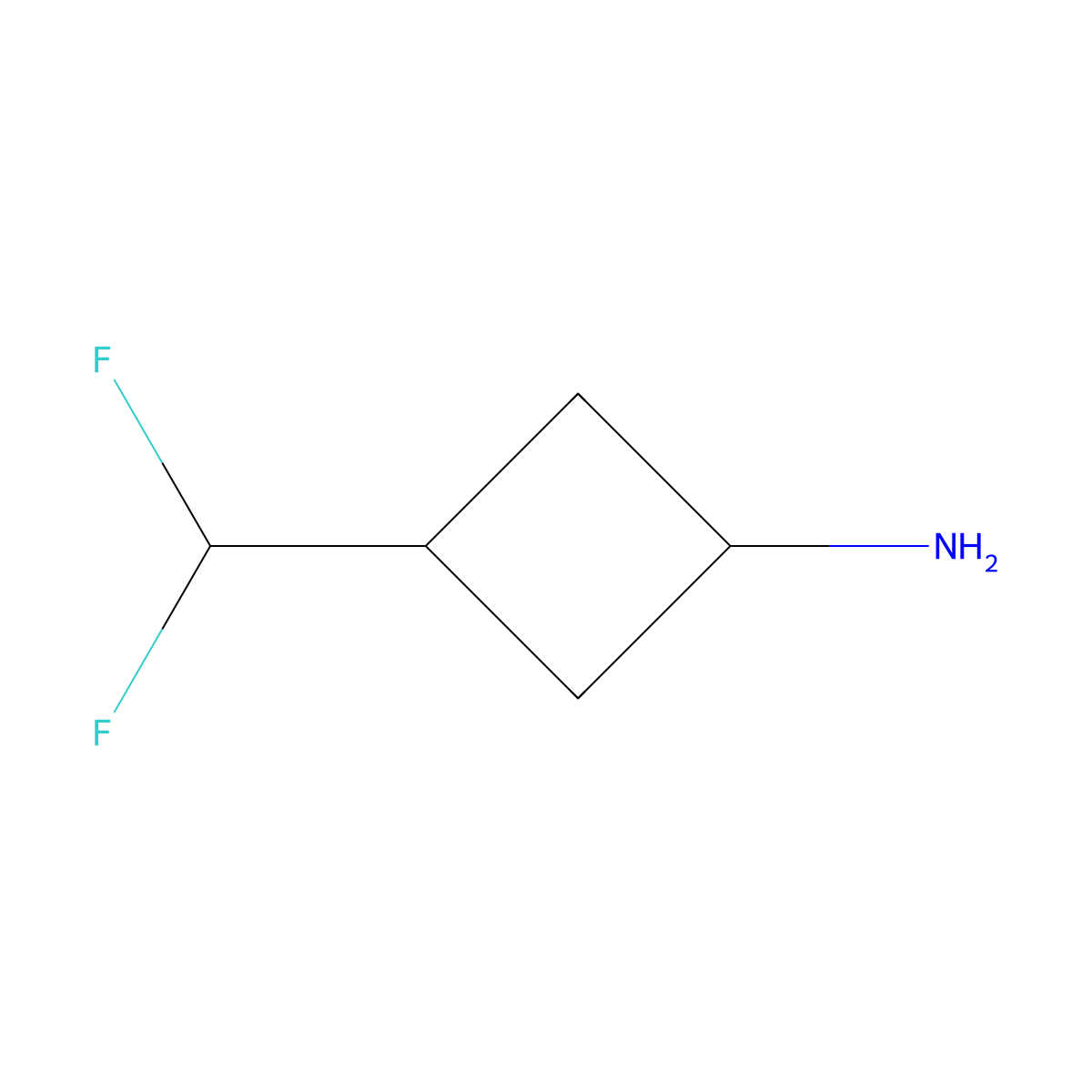 3-(Difluoromethyl)cyclobutan-1-amine molecular structure, CAS 1785626-63-2