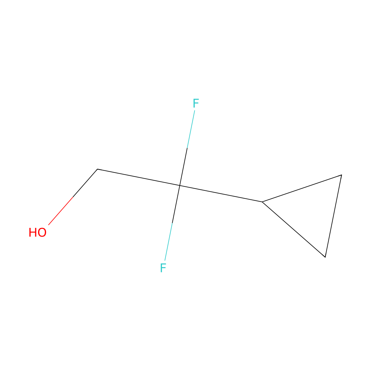 2-Cyclopropyl-2,2-difluoroethan-1-ol molecular structure, CAS 1785626-84-7