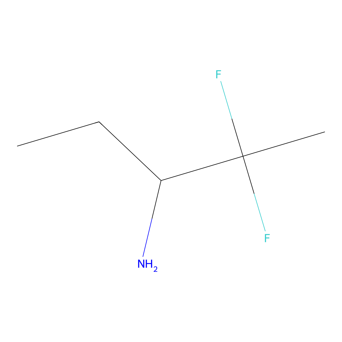 2,2-Difluoropentan-3-amine molecular structure, CAS 1785627-04-4