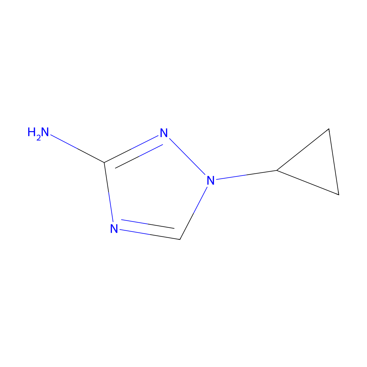 1-cyclopropyl-1H-1,2,4-triazol-3-amine molecular structure, CAS 1785627-17-9