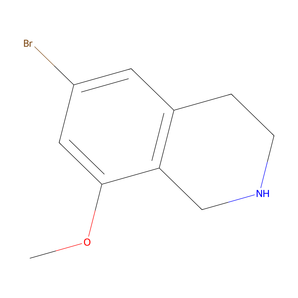 6-Bromo-8-methoxy-1,2,3,4-tetrahydroisoquinoline molecular structure, CAS 1785631-03-9