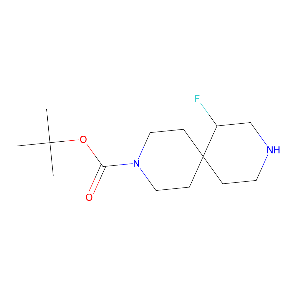 tert-Butyl 7-fluoro-3,9-diazaspiro[5.5]undecane-3-carboxylate molecular structure, CAS 1785633-56-8