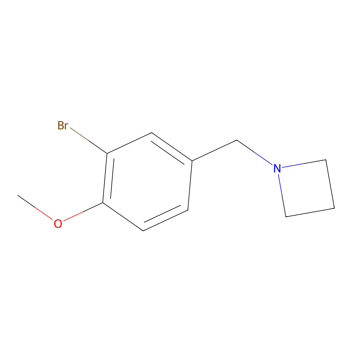 1-(3-Bromo-4-methoxybenzyl)azetidine molecular structure, CAS 1785637-03-7