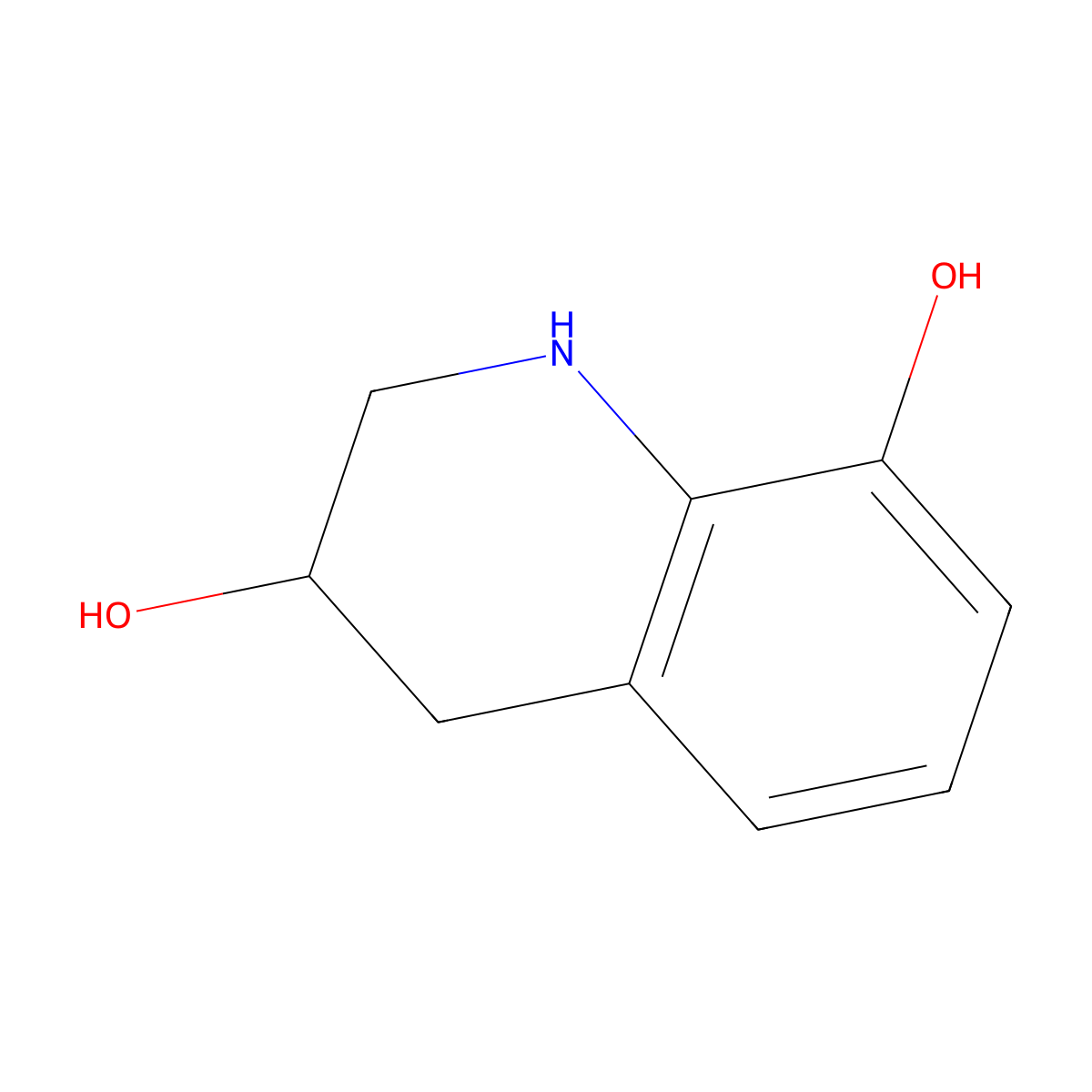 1,2,3,4-Tetrahydroquinoline-3,8-diol molecular structure, CAS 1785653-65-7