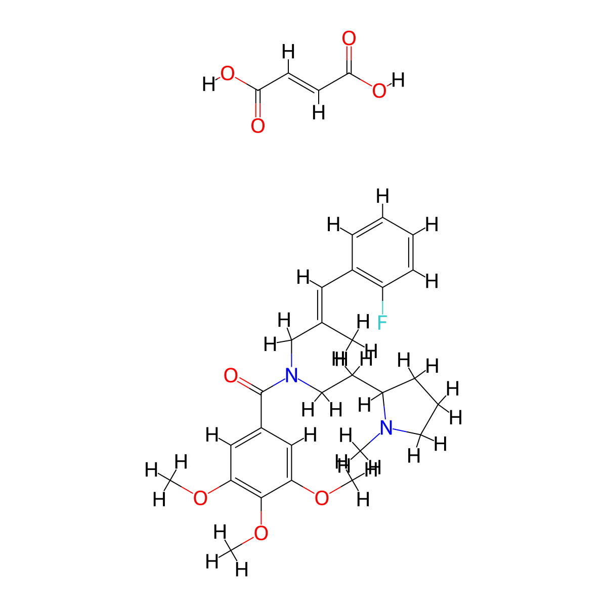 VUF11207 fumarate molecular structure, CAS 1785665-61-3
