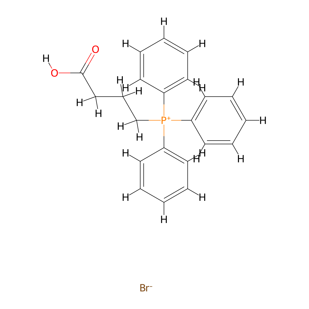 (3-Carboxypropyl)(triphenyl)phosphanium bromide molecular structure, CAS 17857-14-6