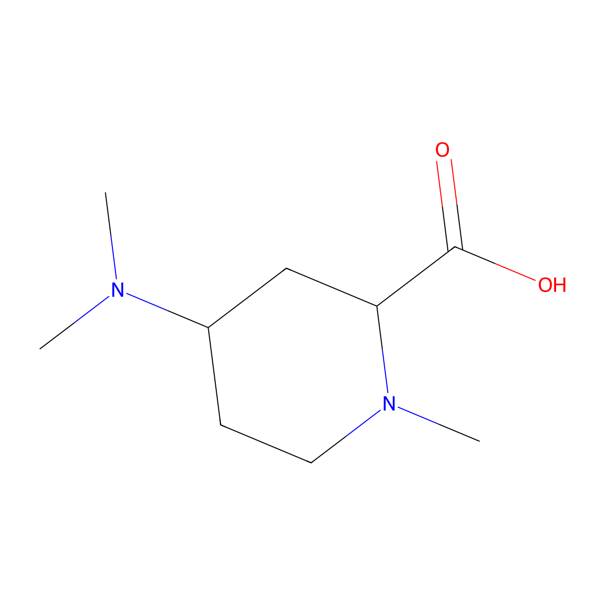 4-(Dimethylamino)-1-methylpiperidine-2-carboxylic acid molecular structure, CAS 1785717-86-3