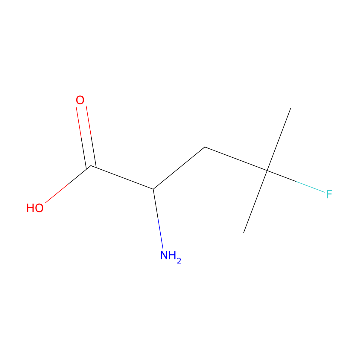2-Amino-4-fluoro-4-methylpentanoic acid molecular structure, CAS 1785719-35-8