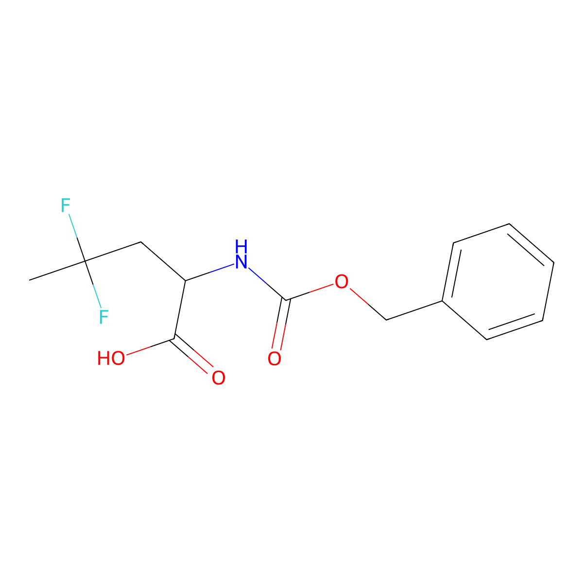 2-{[(Benzyloxy)carbonyl]amino}-4,4-difluoropentanoic acid molecular structure, CAS 1785721-07-4