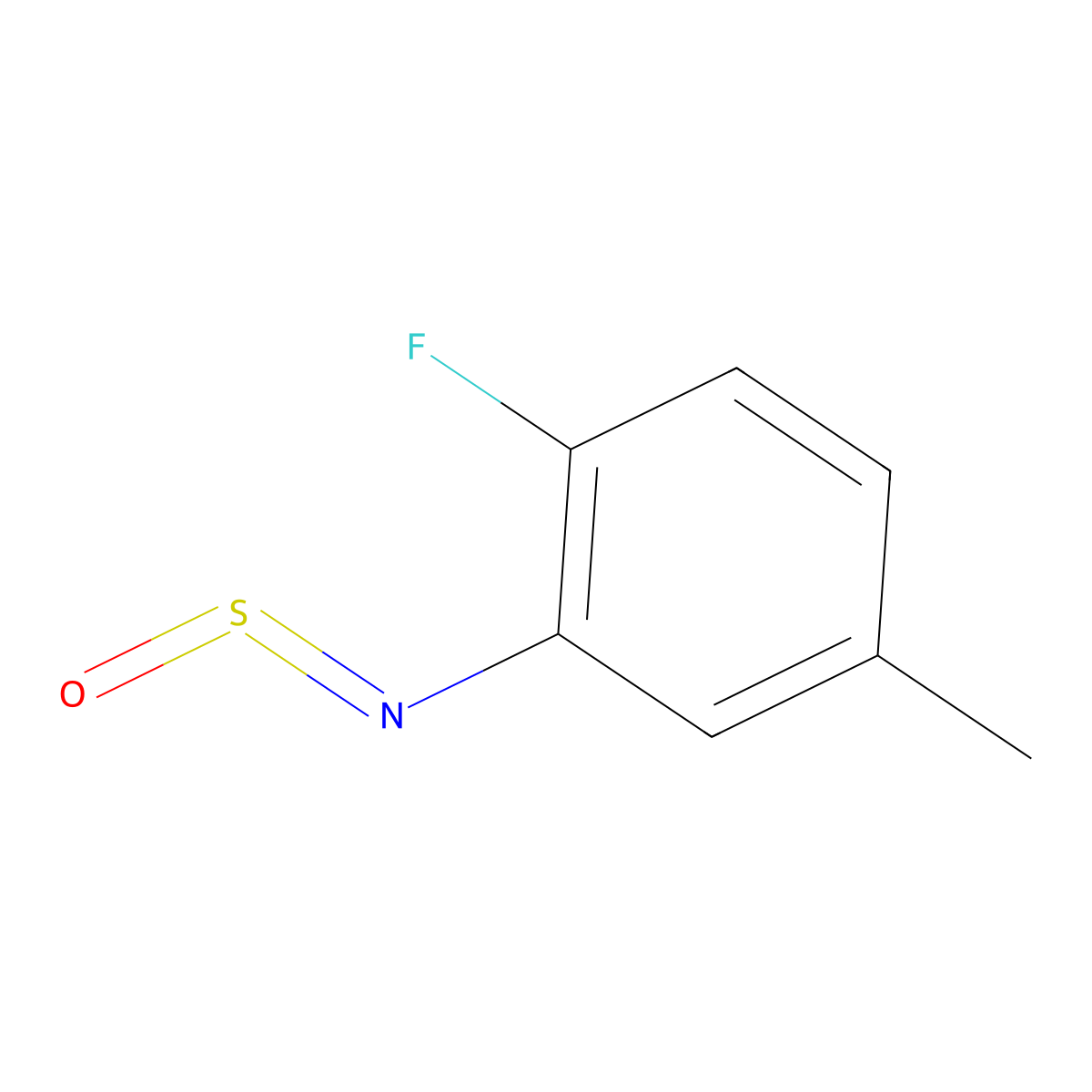 1-Fluoro-4-methyl-2-(sulfinylamino)benzene molecular structure, CAS 1785759-41-2