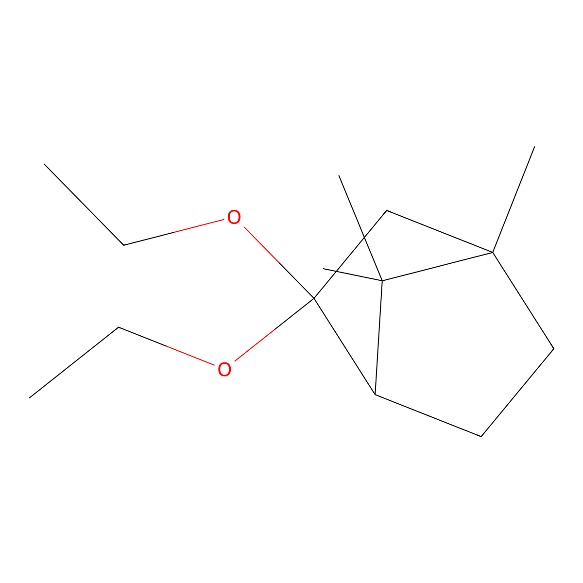 3,3-Diethoxy-1,7,7-trimethylbicyclo[2.2.1]heptane molecular structure, CAS 1785759-54-7