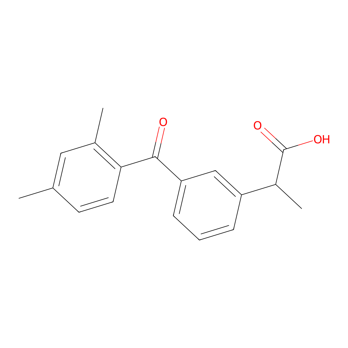 (2RS)-2-[3-(2,4-Dimethylbenzoyl)phenyl]propanoic Acid molecular structure, CAS 1785759-59-2