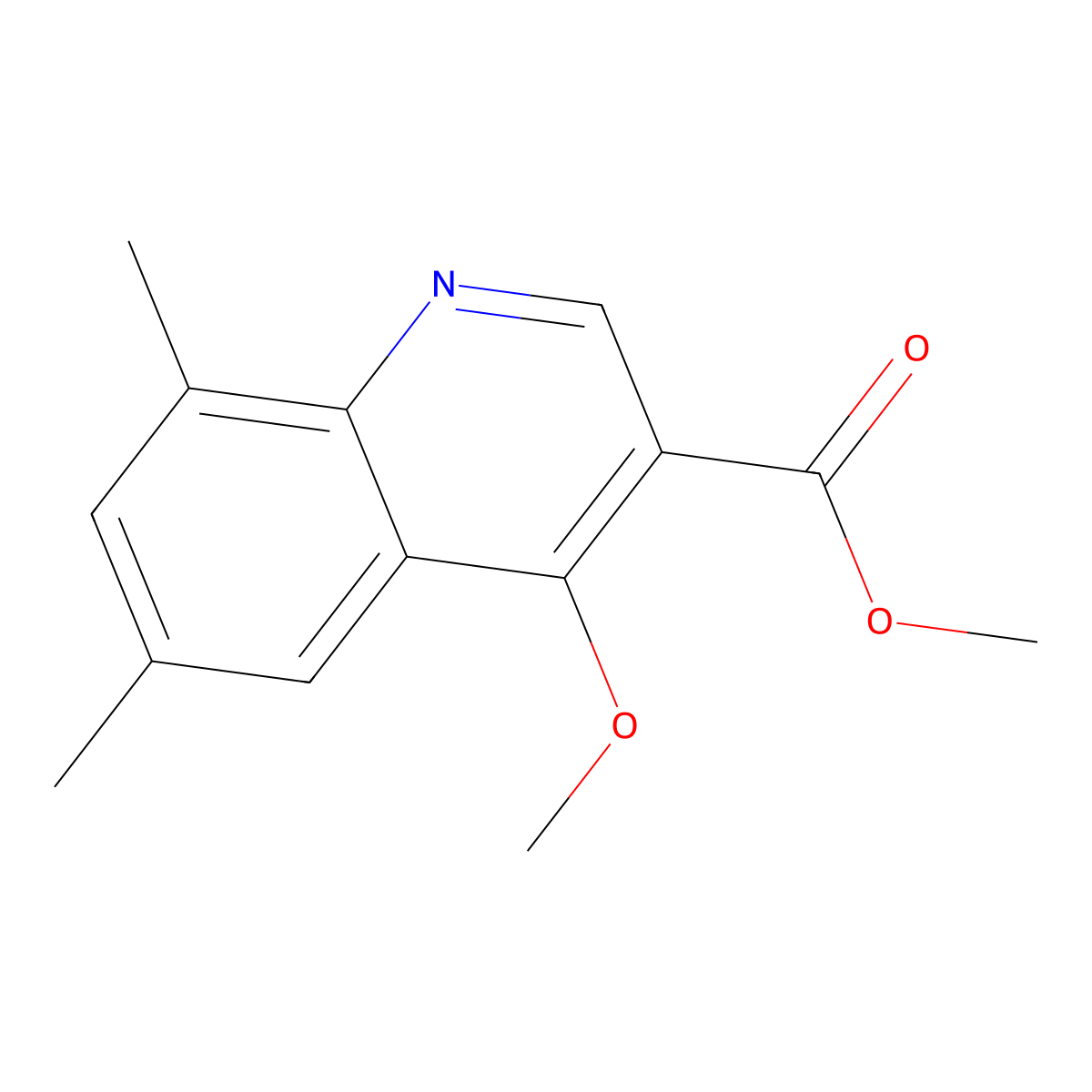 Methyl 4-methoxy-6,8-dimethylquinoline-3-carboxylate molecular structure, CAS 1785759-70-7