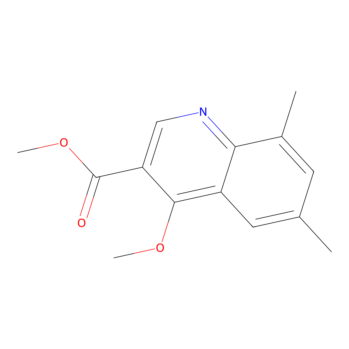 Methyl 4-methoxy-6,8-dimethylquinoline-3-carboxylate molecular structure, CAS 1785759-70-7
