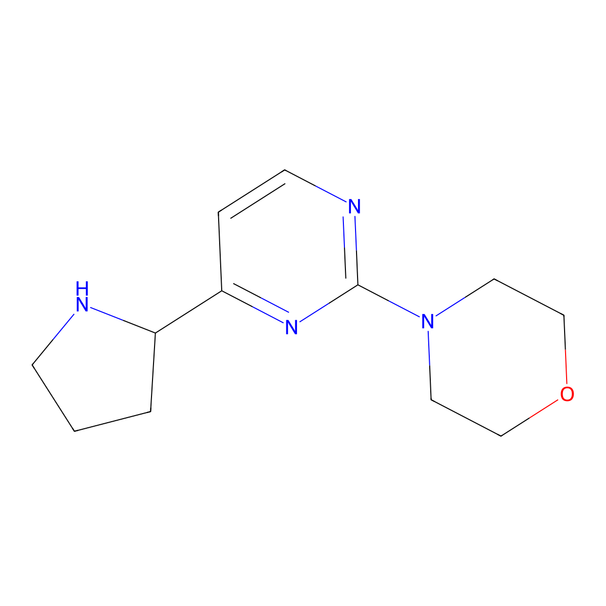 4-(4-Pyrrolidin-2-ylpyrimidin-2-yl)morpholine molecular structure, CAS 1785761-30-9