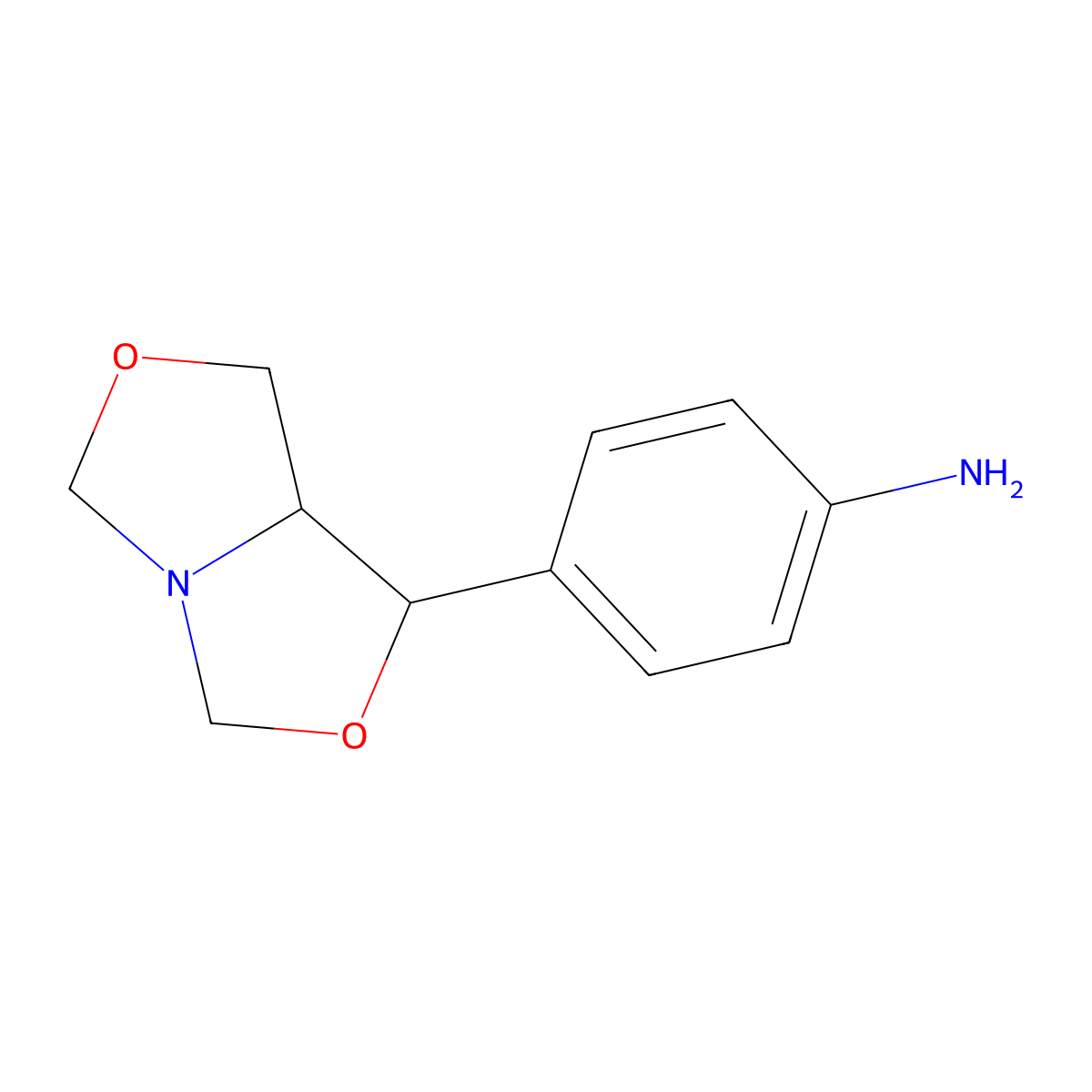 [4-(dihydro-1H-[1,3]oxazolo[3,4-c][1,3]oxazol-1-yl)phenyl]amine molecular structure, CAS 1785761-48-9