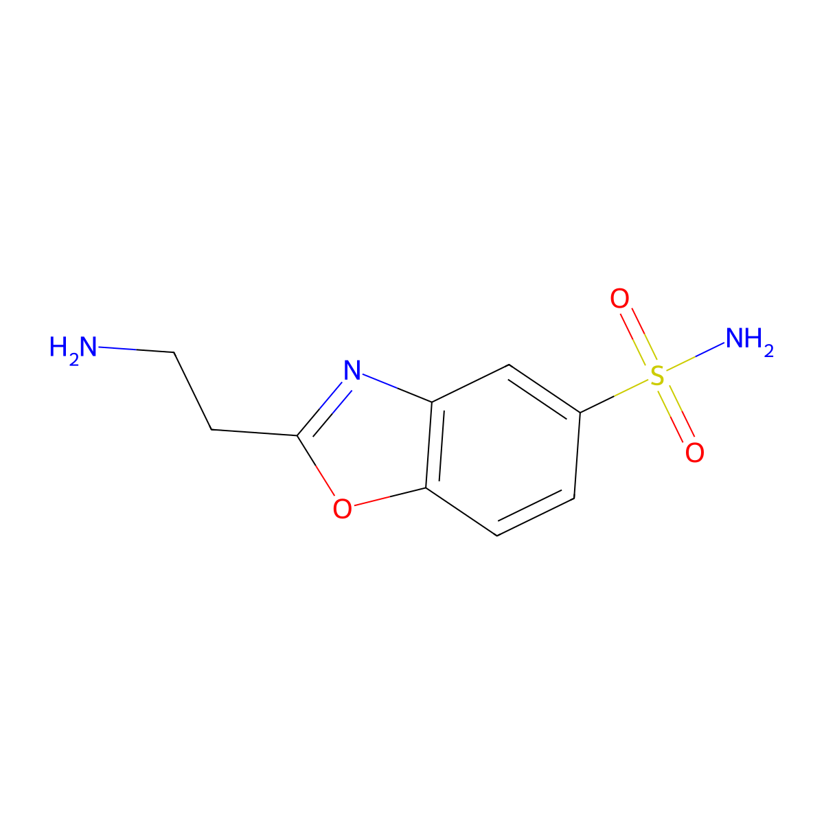2-(2-Aminoethyl)-1,3-benzoxazole-5-sulfonamide molecular structure, CAS 1785761-66-1