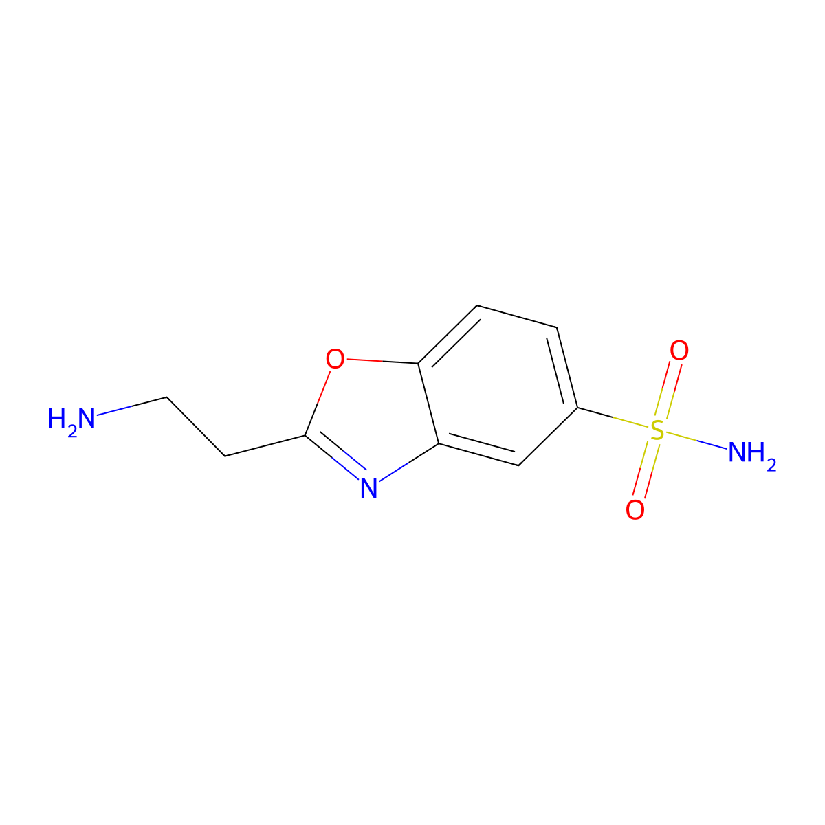 2-(2-Aminoethyl)-1,3-benzoxazole-5-sulfonamide molecular structure, CAS 1785761-66-1