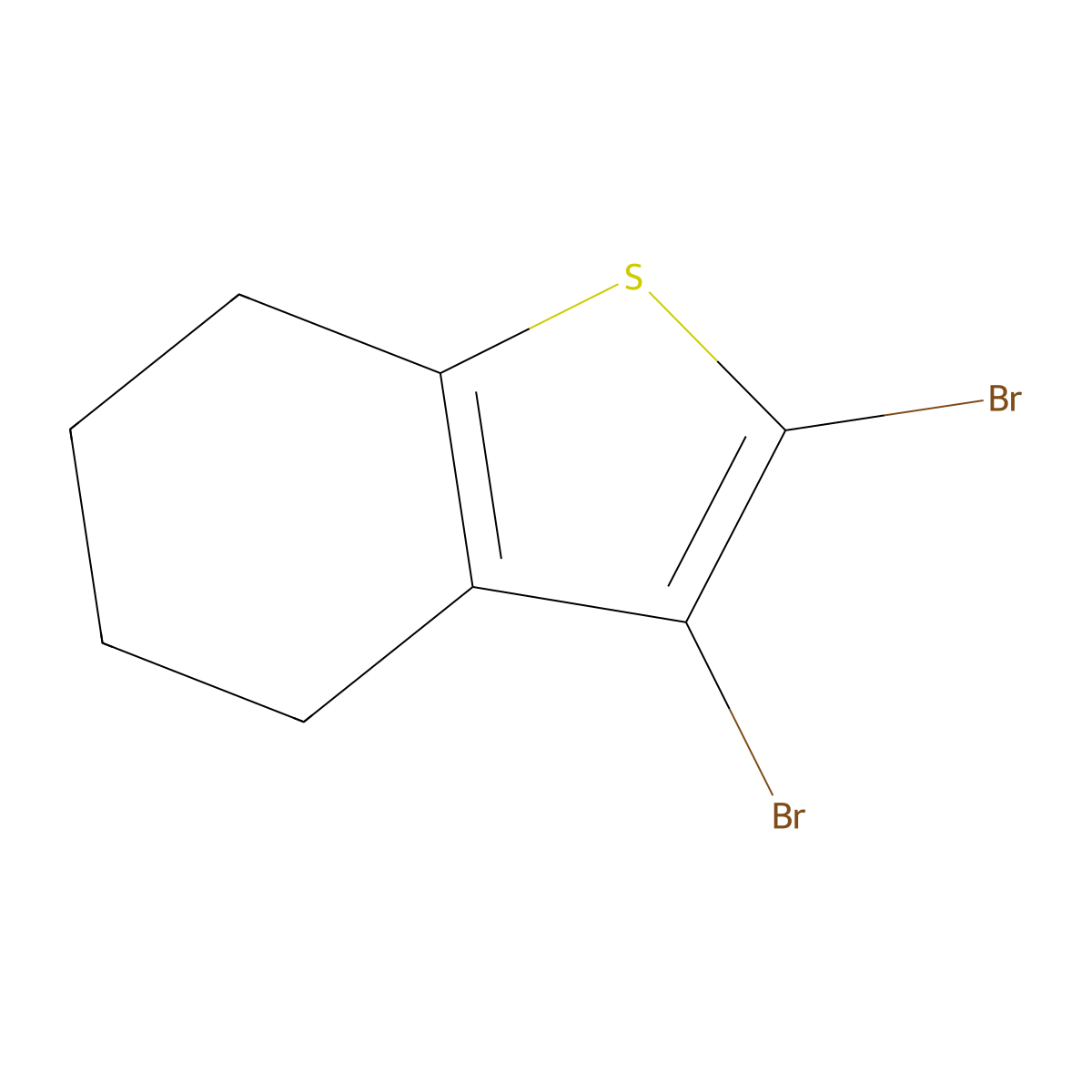 2,3-Dibromo-4,5,6,7-tetrahydro-1-benzothiophene molecular structure, CAS 1785762-03-9