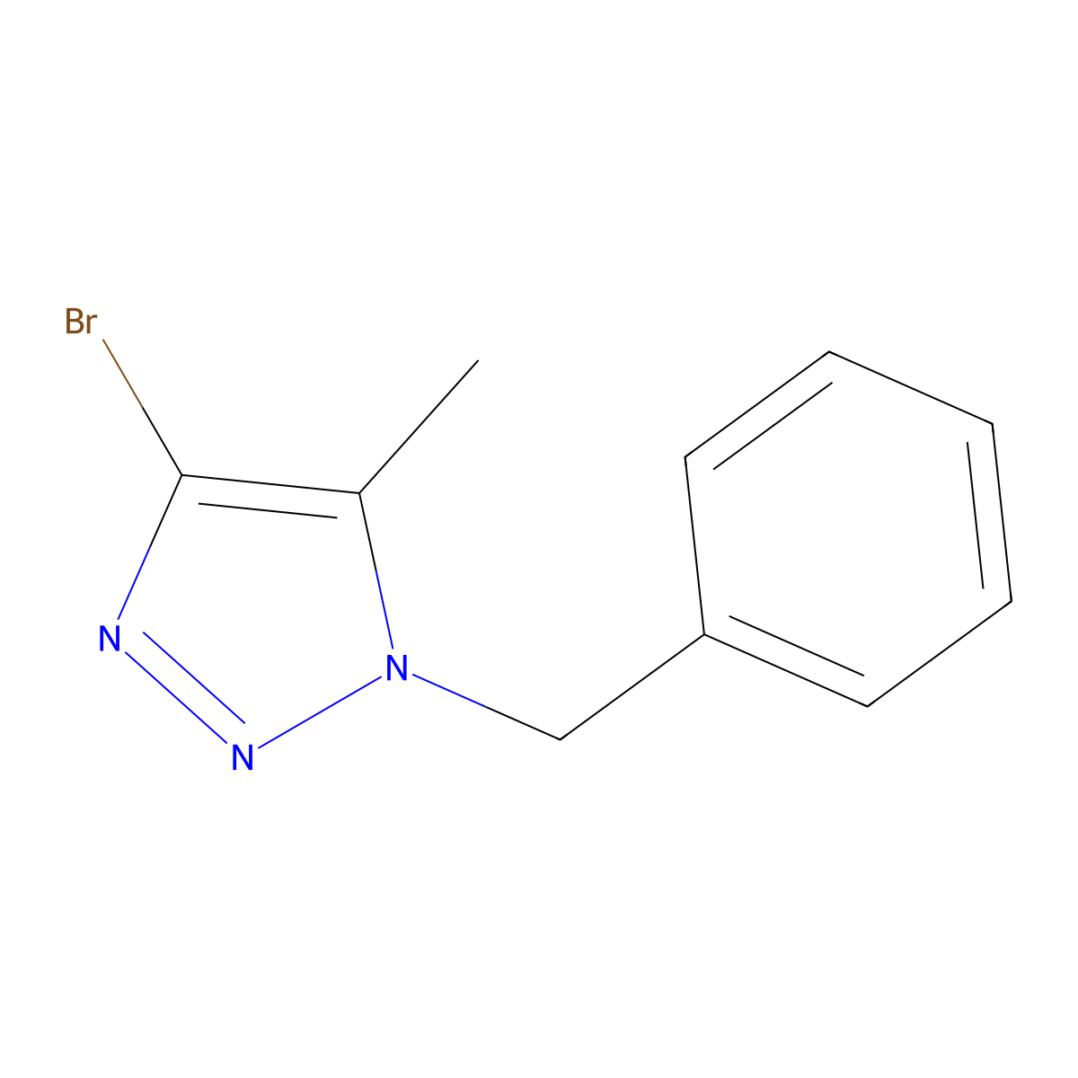 1-Benzyl-4-bromo-5-methyl-1H-1,2,3-triazole molecular structure, CAS 1785762-36-8