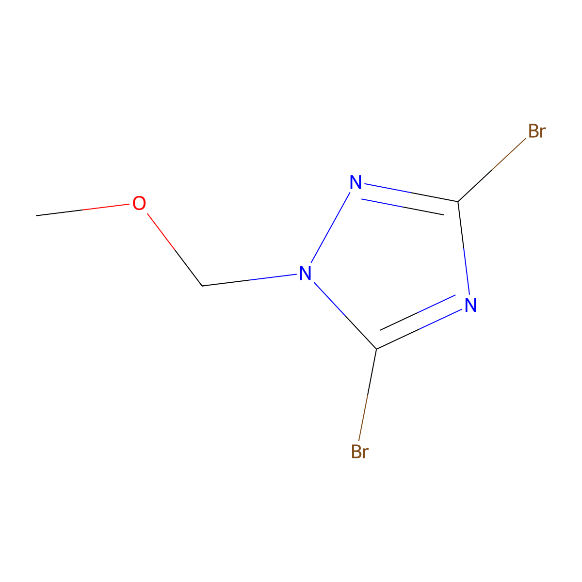3,5-dibromo-1-(methoxymethyl)-1H-1,2,4-triazole molecular structure, CAS 1785762-67-5