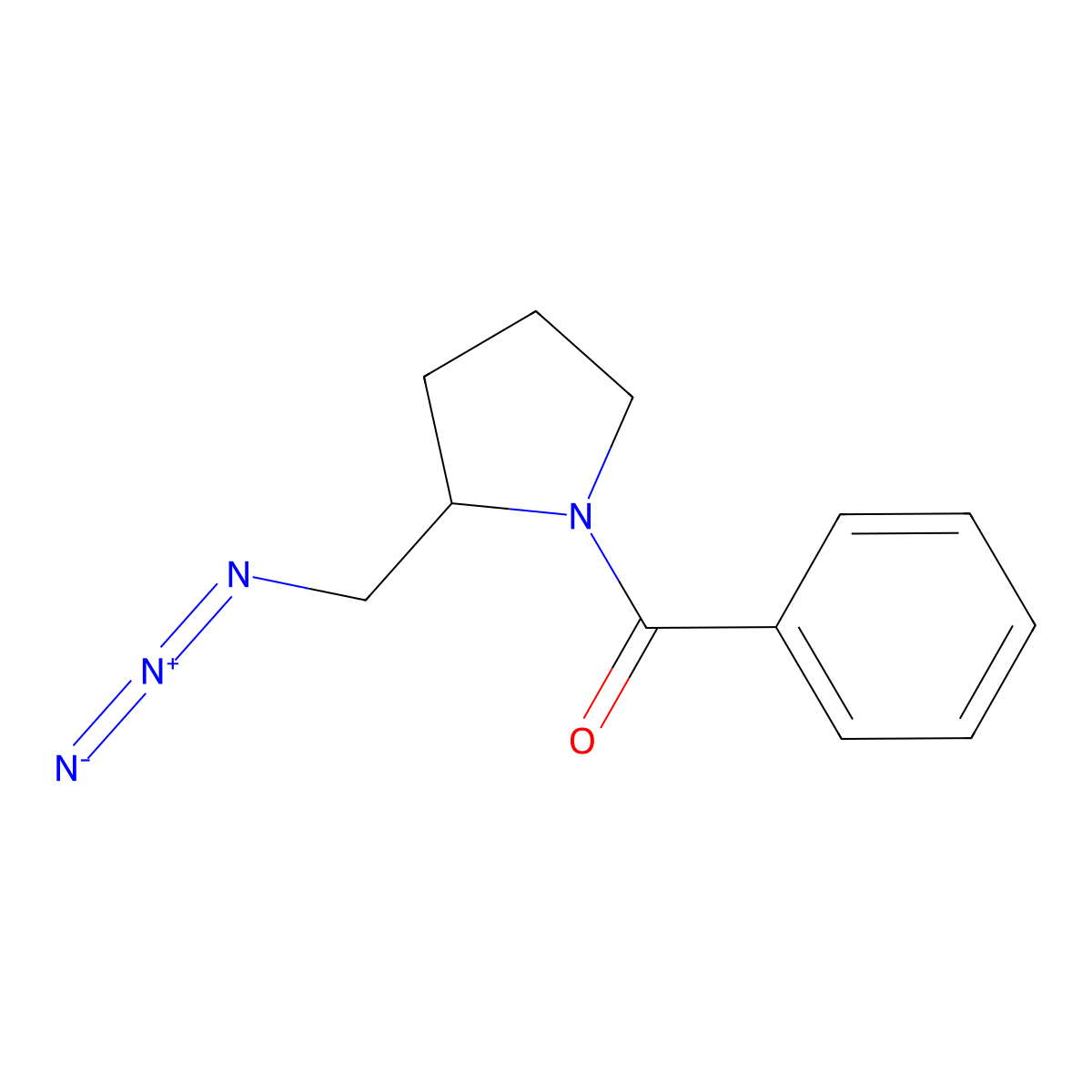2-(Azidomethyl)-1-benzoylpyrrolidine molecular structure, CAS 1785762-74-4