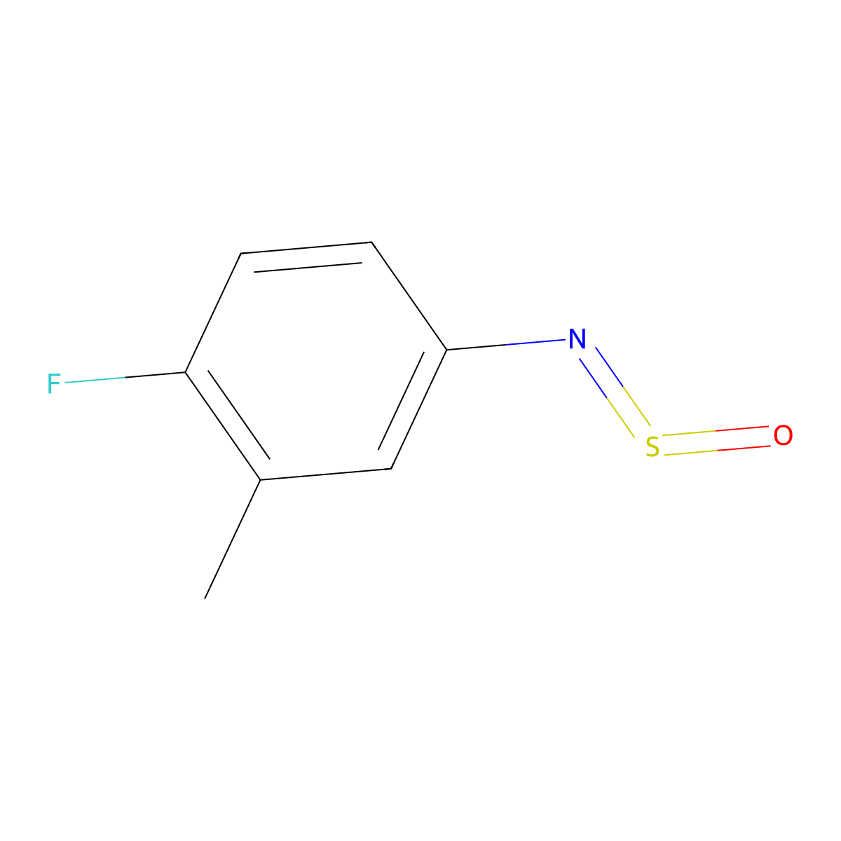 1-Fluoro-2-methyl-4-(sulfinylamino)benzene molecular structure, CAS 1785763-34-9