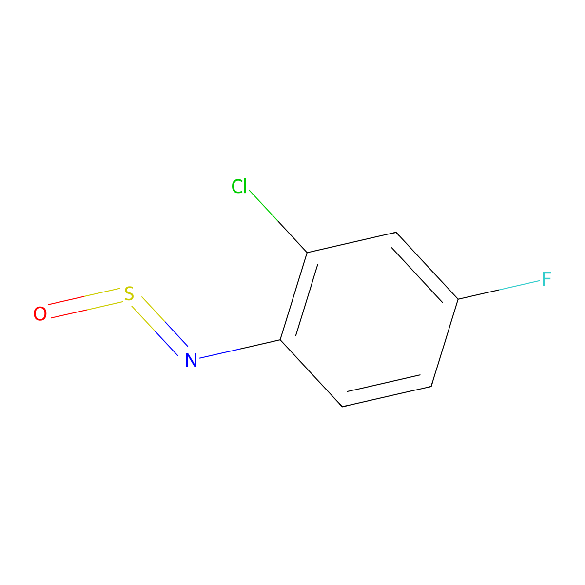 2-Chloro-4-fluoro-1-(sulfinylamino)benzene molecular structure, CAS 1785763-41-8